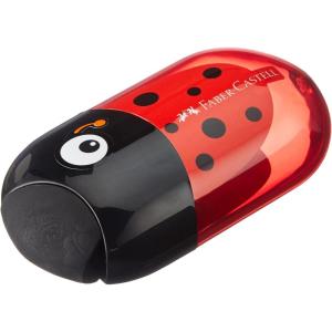 imageFaber Castell Pencil Dual Sharpener with Eraser Ladybug by byBeetle