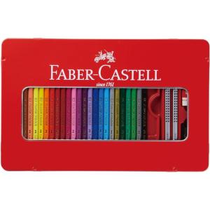 imageFaber Castell TFCCP48C OilBased Colored Pencils Flat Can Set of 48 Colorsred