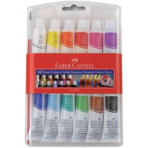 imageFaberCastell 12ml Tubes of Bright and Intensive Gouache Colours Case of 12