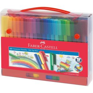 imageFaberCastell 155560 FeltTip Pen Connector in Case 60 PiecesSingle
