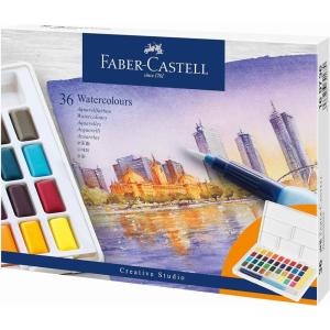 imageFaberCastell 169736 Watercolour Paints in Pans Pack of 36 Multicoloured Pack of 36