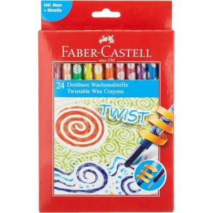 imageFaberCastell 24 Twistable Wax Crayons24 Count Pack of 1