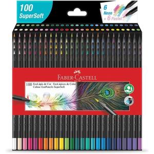 imageFaberCastell Colored Pencils Supersoft EcoPencil 1207100SOFT 100 Colors