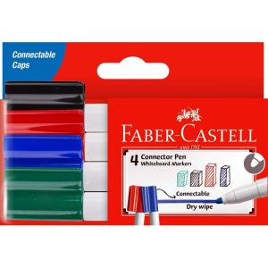 imageFaberCastell Connector Whiteboard Marker Assorted 4 Pack 6715920444 Count Pack of 1