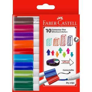 imageFaberCastell Connector Whiteboard Markers Assorted 10 Pieces