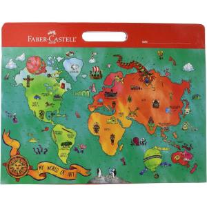 imageFaberCastell My World of Art Portfolio for Kids  8 Expandable Folder Pockets for Kids Artwork and Keepsakes