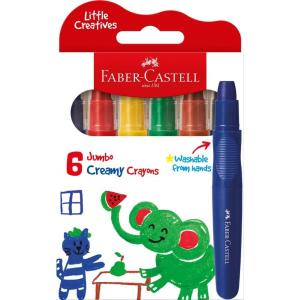 imageFaberCastell PL37010223 Little Creatives Jumbo Creamy Crayon  Perfect for Preschoolers Box6