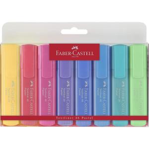 imageFaberCastell Pastel Highlighter Set  8 Chisel Tip Highlighter Pens in Assorted Pastel Colors Multi FC154609