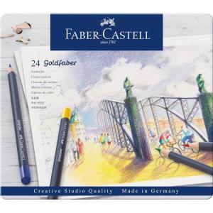 imageGoldfaber Colour Pencil in Metal Tin Pack of 241 Count Pack of 1