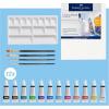 imageFaberCastell 379280 Acrylic Paint Set 18 Pieces with 12 Acrylic Paints Canvas 20 x 25 cm Mixing Palette and 4 BrushesAcrylic paints 18 pieces