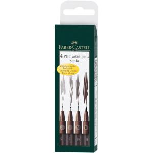 image3M Faber Castell FC167137 Wallet Pitt Pen Nibs Art Set Assorted4 Count Pack of 1