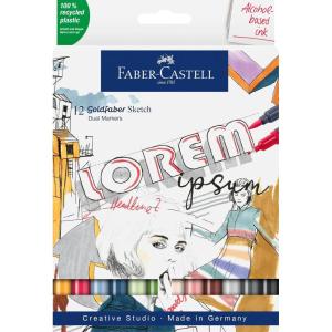 imageFaberCastell Creative Studio Goldfaber Sketch Marker Wallet Of 24 Wallet Of 24 For Art Craft Drawing Sketching Home School University ColouringModern