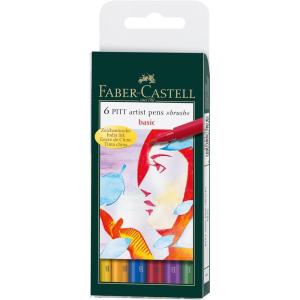 imageFaberCastell PITT Artist Brush Pens Basic 6Pack