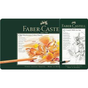 imageFaberCastell Polychromos 36 Pencil Studio SetSet of 120 Colors with Castell 9000 Pencil Art Set