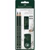 imageFaberCastell 9000 Jumbo Graphite Pencil Set  2 Graphite Sketch Pencils 2B 4B Double Hole Pencil Sharpener Dust Free Art Eraser  Graphite Pencils for Drawing Sketching and Shading