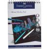 imageFaberCastell Creative Studio Mixed Media Pad A4 Spiral Bound Paper Black 250 GSM 30 Sheets All Media Acrylic Watercolour Paint Pencils Pastel Charcoal Graphite Art Craft Home SchoolCreative Mixed Media Pad Black