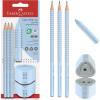 imageFaberCastell Grip Graphite Pencils ampamp Accessories Set Sky Blue  3 Drawing Pencils B Pencil Set for Sketching and Drawing Art Pencils for Kids Sketching Supplies