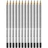 imageFaberCastell Grip Graphite Pencils with Erasers  No 25 8mm Drawing Pencils for Kids Sketch Pencils Art Pencils for Drawing and Shading 12 Count8 mm