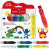 imageFaberCastell Little Creatives Jumbo Squeezing Paint Brushes 6 Colors Paint Sticks for Kids Washable Toddler Art Supplies Non Toxic Paint and Brush in One Kids Crafts Age 3 to 5