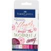 imageFaberCastell Pitt Artist Pen Hand Lettering For Beginners Set  8 Modern Calligraphy and Lettering Markers In Pink Floral TonesPink Floral 8 Assorted Nibs
