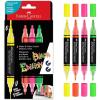 imageFaberCastell Shake ampamp Paint Markers Neon  4 Count Dual Tip Acrylic Paint Pens  Art Markers for Fabric Painting Drawing ampamp Art Supplies Graffiti MarkersNeon