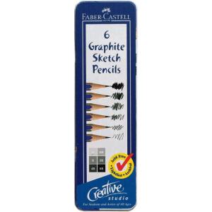 imageCreative Studio Graphite Sketch Pencil Set WTin 6 Pcs