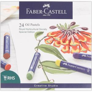 imageFaber Castell Creative Studio Oil Pastels RHS Special Edition Multicoloured Set Of 24 For Art Craft Drawing Sketching Home School University Colouring