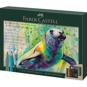 imageFaberCastell Albrecht Drer ampamp Pitt Pen Gift Set 37 Piece Set Drawing Colouring Paint Paint Brush Sketch Pencils Pens School ampamp Office Artist Supplies Art Product Paper Pad Sketchbook