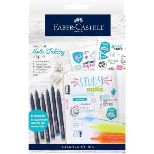 imageFaberCastell Essential Note Taking Supplies  Studying Essentials Set with 6 Fineliner Journal Pens College School Supplies Stationary and Planner Accessories