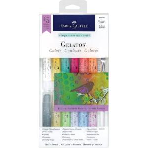 imageFaberCastell Gelatos Brights 12 Watercolor Gel Crayons and Watercolor Supplies Versatile Art Pigment Crayons for Adults Gel Sticks for Mixed Media Journaling Supplies for Artists ampamp HobbyistsPastels