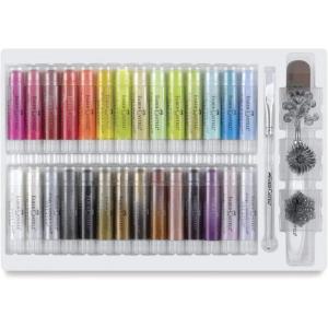imageFaberCastell Gelatos Dolce 2 Gift Set 28 Watercolor Gel Crayons and Watercolor Supplies for Painting Drawing ampamp Art Versatile Adult Pigment Crayons Journaling Supplies for Artists ampamp HobbyistsDolce 2 Gift Set