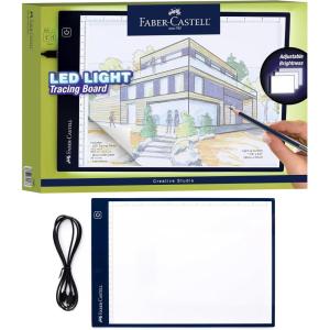 imageFaberCastell LED Light Tracing Board Adjustable Light Up Drawing Board LED Drawing Pad Tracing Light Box Light Pad ampamp Board for Artists Hobbyists ampamp Adults