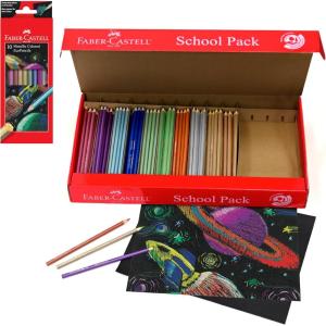 imageFaberCastell Metallic EcoPencils School Pack  200 Bulk Colored Pencils for Kids Classroom Art Supplies BreakResistant Metallic Colored Pencils for School