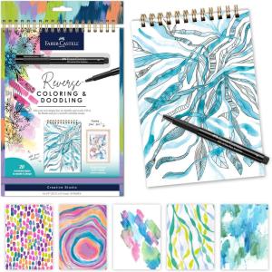 imageFaberCastell Reverse Coloring ampamp Doodling Book Brights  Relaxing Adult Coloring Book for Anxiety Reverse Coloring Book for Adults Coloring Books for Adults RelaxationBrights