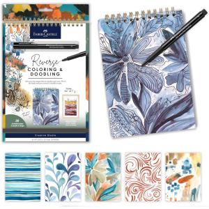 imageFaberCastell Reverse Coloring ampamp Doodling Book Brights  Relaxing Adult Coloring Book for Anxiety Reverse Coloring Book for Adults Coloring Books for Adults RelaxationNeutrals