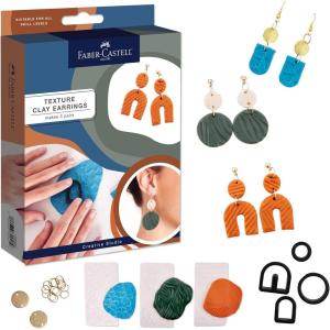 imageFaberCastell Texture Clay Earring Making Kit Create 3 Polymer Clay Earrings Adult Crafts Crafts for Teens 1416 Hobbies for Women and DIY Kits for Adults