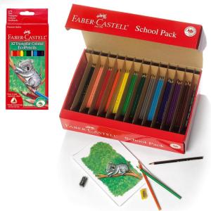 imageFaberCastell Triangular Colored EcoPencils  24 Colored Pencils for Kids PreSharpened Coloring Pencils Art Colored Pencils for Adult Coloring Kids and BeginnersSchool Pack 240 Count 20 Sets of 12 Colors