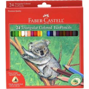 imageFaberCastell Triangular Colored EcoPencils  24 Colored Pencils for Kids PreSharpened Coloring Pencils Art Colored Pencils for Adult Coloring Kids and Beginners24 Count