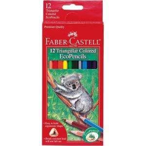 imageFaberCastell Triangular Colored EcoPencils  24 Colored Pencils for Kids PreSharpened Coloring Pencils Art Colored Pencils for Adult Coloring Kids and Beginners12 Count