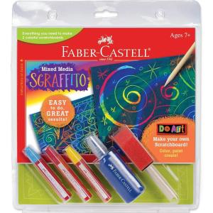 imageFaberCastell Watercolor Paint Set with Brush 12 Washable Watercolors for Kids Toddler Art Supplies ampamp Painting Set Arts and Crafts for Kids Ages 34Scratch Art Kit