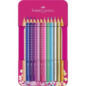 imageFaberCastell Sparkle Colour Pencils  Tin of 12Unicorn