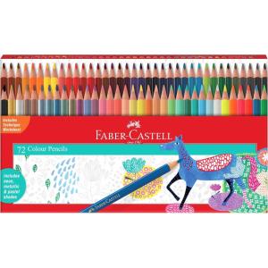 imageFaberCastell Triangular Colour Pencil Set  Pack of 72  Super Soft Smooth ampamp ChildSafe Colour Pencils  Classic Triangular Grip  Perfect for School and Art Projects