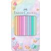 imageFaberCastell Colouring Pencils Sparkle Pastel Pack of 12 Metal Case tin of 12Colouring pencils set sparkle pastel
