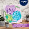 imageFaberCastell Paint by Number Watercolor Bold Floral  Adult Paint by Number Kit on Canvas  DIY Flower PaintingSucculents