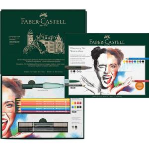 imageFaberCastell Discovery Set Albrecht Durer Water Soluble Art Set 12 Pieces Artist Supplies Watercolour Colouring Pencils Watercolour Markers Pens Water Brush Artist Set Home School Art Studio
