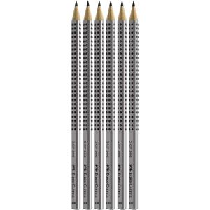 imageFaberCastell Grip 2001 Pencils HB Pack of 6silver