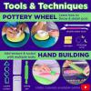 imageFaberCastell Neon Glow Pottery Studio Create Your Own Pottery Designs with USBPowered Pottery Wheel Air Dry Clay Neon amp Glow in The Dark Paints Tools amp 50 Craft Supplies for Kids Ages 8Deluxe Starter Bundle