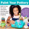 imageFaberCastell Neon Glow Pottery Studio Create Your Own Pottery Designs with USBPowered Pottery Wheel Air Dry Clay Neon amp Glow in The Dark Paints Tools amp 50 Craft Supplies for Kids Ages 8Starter Pottery Wheel