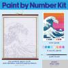 imageFaberCastell Paper Scroll Painting Kit Mount Fuji  Hanging Wall Art with PrePrinted Design ReadytoHang DIY Painting Craft for Kids and Easter Basket Stuffers 1 Scroll 8 Paints1 BrushThe Great Wave