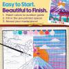 imageFaberCastell Paper Scroll Painting Kit Mount Fuji  Hanging Wall Art with PrePrinted Design ReadytoHang DIY Painting Craft for Kids and Easter Basket Stuffers 1 Scroll 8 Paints1 BrushMount Fuji